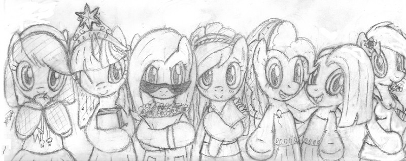 anthro anthrofied apple book breasts clothing coat dress eyewear female flower food fruit group hair horn jewelry long_hair looking_at_viewer plant sunglasses topwear wedding tg-0 friendship_is_magic hasbro my_little_pony mythology applejack_(mlp) derpy_hooves_(mlp) fluttershy_(mlp) pinkamena_(mlp) pinkie_pie_(mlp) rainbow_dash_(mlp) twilight_sparkle_(mlp) earth_pony equid equine horse mammal mythological_creature mythological_equine pony unicorn monochrome