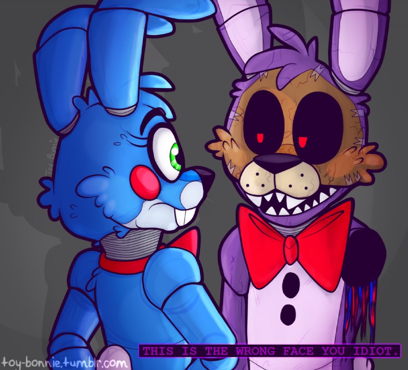toy bonnie and withered bonnie (five nights at freddy's 2 and etc) created by toy-bonnie