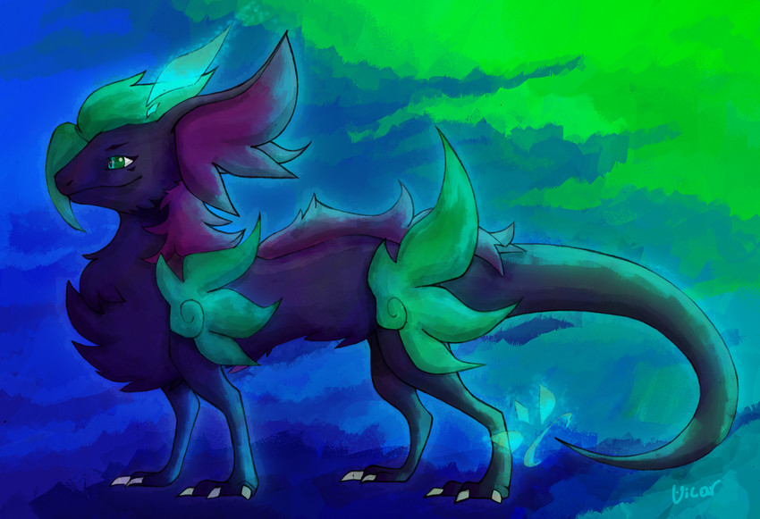 ambiguous_gender claws feral fur green_eyes solo tail eggplantkun vicar mythology dragon furred_dragon furred_scalie mythological_creature mythological_scalie nixiava_dragon scalie 2020 digital_media_(artwork) digital_painting_(artwork) hi_res