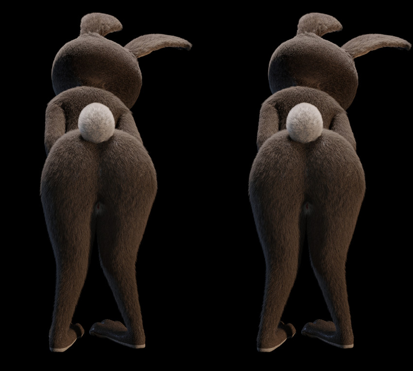 anthro butt butt_focus female fur genitals nude pussy rear_view simple_background solo chickenass disney zootopia judy_hopps lagomorph leporid mammal rabbit 3d_(artwork) absurd_res digital_media_(artwork) hi_res side_by_side_stereogram stereogram wall_eye_stereogram