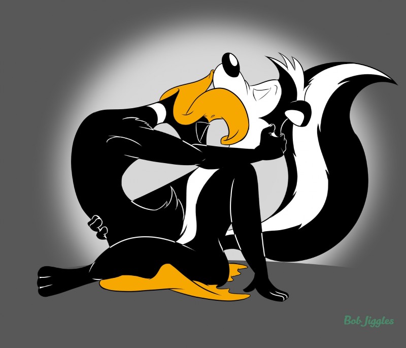 anal anal_penetration anthro duo kiss_on_lips kissing male male/male male_penetrated male_penetrating male_penetrating_male nude penetration sex upside_down_kiss bob-jiggles looney_tunes warner_brothers daffy_duck pepe_le_pew anatid anseriform avian bird duck mammal mephitid rodent skunk 2019 digital_media_(artwork) hi_res signature