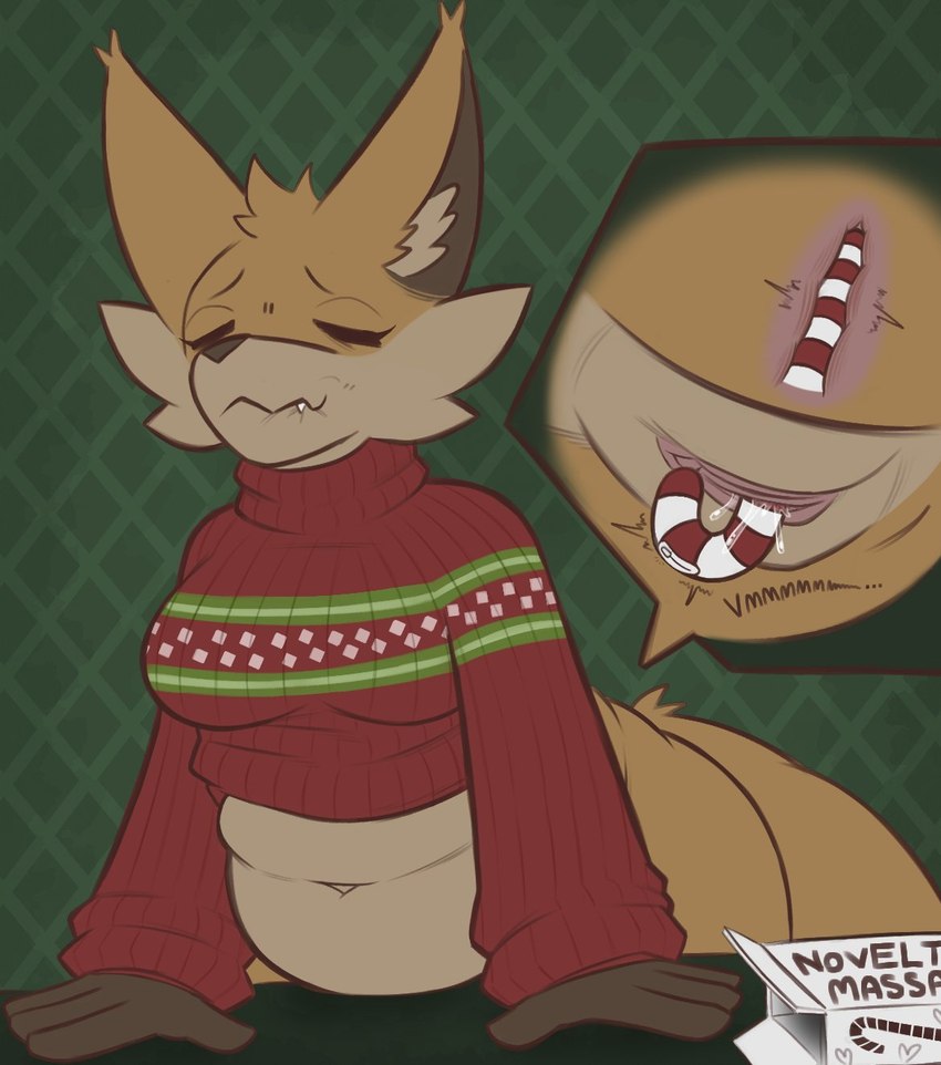 anthro belly_rolls biped bite biting_lip black_body black_fur bodily_fluids bottomless bottomless_female breasts candy_cane_dildo cheek_tuft christmas_clothing christmas_sweater christmas_topwear clothed clothing facial_tuft female fur genital_fluids genitals green_background hanging_belly holidays internal masturbation medium_breasts multicolored_body multicolored_fur navel orange_body orange_fur penetration pussy sex_toy sex_toy_in_pussy sex_toy_insertion simple_background slightly_chubby slightly_chubby_anthro slightly_chubby_female solo sweater tan_body tan_fur topwear tuft vaginal vaginal_fluids vaginal_masturbation vaginal_penetration vibrator vibrator_in_pussy zzx christmas trisha_fox_(zzx) canid canine fox mammal 2021 digital_media_(artwork) hi_res