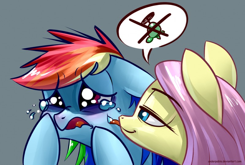 fluttershy and rainbow dash (friendship is magic and etc) created by underpable