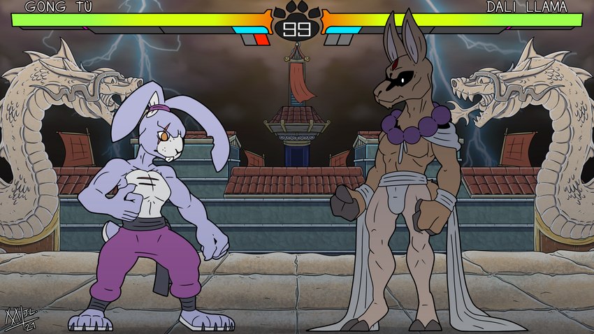 dali llama(brutal paws of fury) and kung-fu bunny (brutal paws of fury) created by meatboom