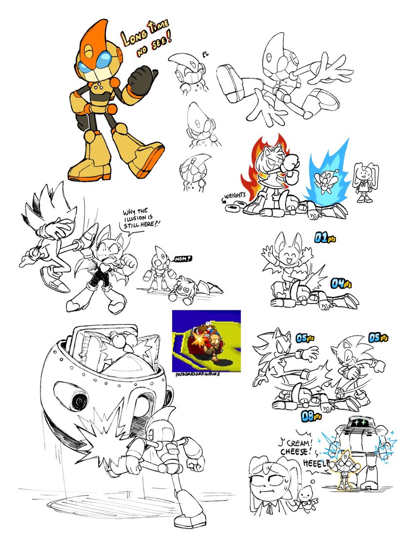 anthro armwear bat_wings clothing elbow_gloves facial_hair female footwear gloves handwear machine male membrane_(anatomy) membranous_wings mustache quills_(anatomy) shoes simple_background tail white_background wings raitochan sega sonic_battle sonic_the_hedgehog_(series) amy_rose cheese_the_chao cream_the_rabbit emerl rouge_the_bat shadow_the_hedgehog sonic_the_hedgehog bat chao_(sonic) eulipotyphlan hedgehog human lagomorph leporid mammal rabbit robot 2024 hi_res sketch