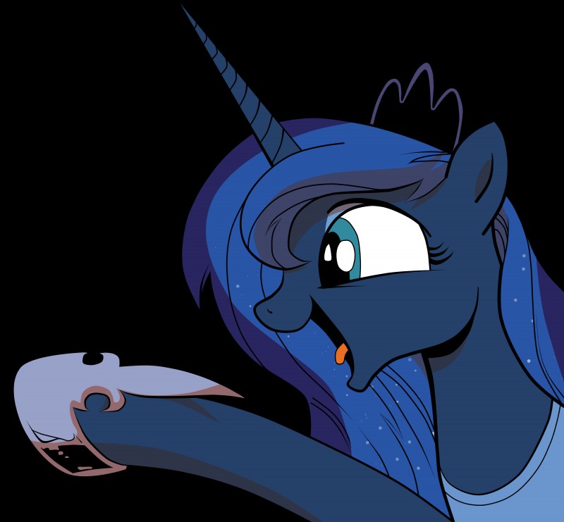 female feral horn simple_background smile solo transparent_background amorecadenza friendship_is_magic hasbro my_little_pony mythology princess_luna_(mlp) equid equine mammal mythological_creature mythological_equine unicorn absurd_res alpha_channel hi_res