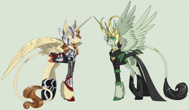 loki and thor (my little pony and etc) created by toxicunicorns