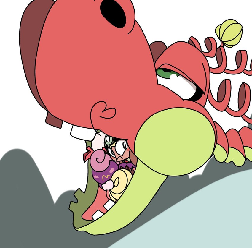 armor arthropod_abdomen crabber female hair hard_hat headgear helmet lips multiple_prey pink_hair purple_body purple_skin red_body saya_the_crabber simple_background teeth vore bakothemimic mario_bros mythology nintendo paper_mario paper_mario:_the_thousand_year_door goombella hooktail vivian_(mario) arthropod crab crustacean decapoda dragon goomba humanoid malacostracan mammal marine mouse murid murine mythological_creature mythological_scalie rodent scalie shadow_siren waddling_head 2019 hi_res trans_(lore) trans_woman_(lore)