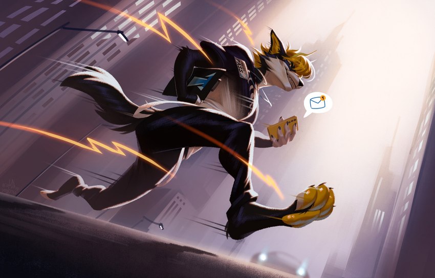 action_pose anthro badge car city city_background city_lights document electricity electricity_manipulation electronics elemental_manipulation fast fluffy fluffy_hair fluffy_tail fog foggy_background grin hair holding_object holding_phone journalist lightning_bolt mail mailbox male pawpads paws phone pose running running_away science_fiction smile solo speed_lines stealing superhero tail vehicle ladonbkokosa walk-w-igny ignatius_walker_(walk-w-igny) igny_superstar canid canine canis mammal wolf hi_res source_request