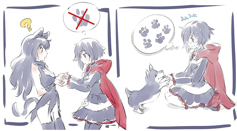blake belladonna, ruby rose, and zwei (rooster teeth and etc) created by iesupa