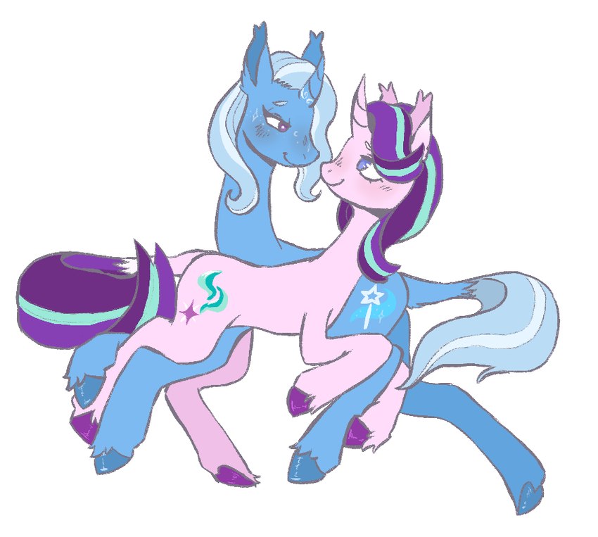 starlight glimmer and trixie (friendship is magic and etc) created by vedacia