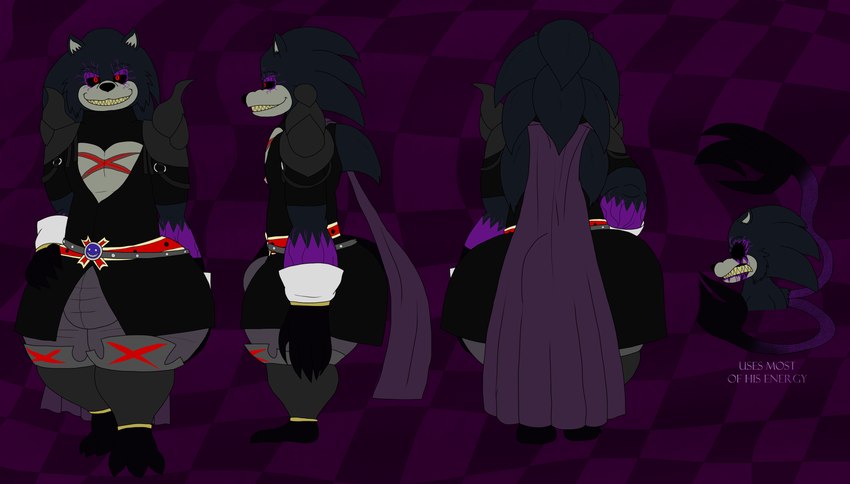 anthro barefoot big_bulge big_butt biped black_claws bulge butt cape claws clothing feet femboy huge_butt long_tail male male_anthro side_view solo tail tentacle_claws tentacles thick_thighs alythewolfcat sega sonic.exe_(creepypasta) sonic_the_hedgehog_(series) sonic.exe xohar demon eulipotyphlan hedgehog mammal absurd_res hi_res model_sheet