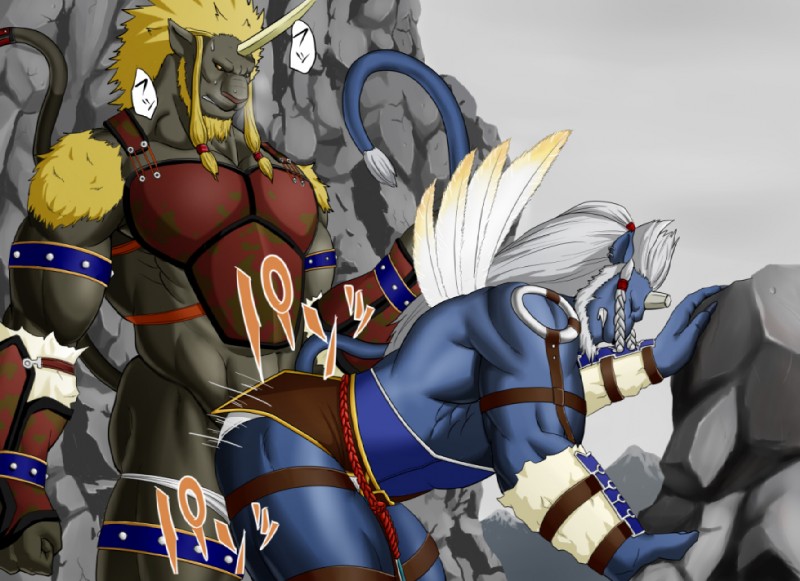 biran and kimahri (final fantasy x and etc) created by bomb (artist)