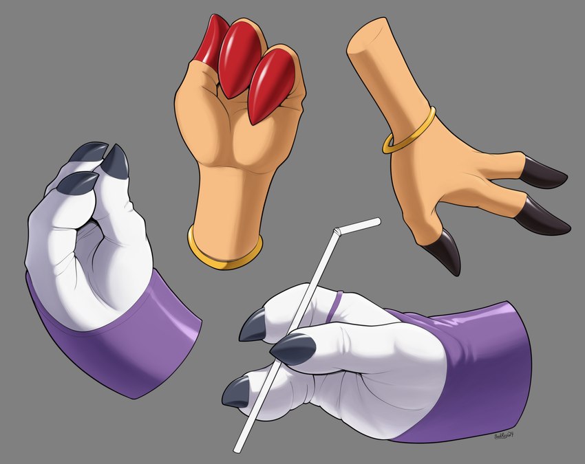 anthro armwear claws clothing colored_claws elbow_gloves female fingers gloves hand_fetish hand_focus handpaw handwear hooved_fingers hooves paws badroy bandai_namco digimon disney zootopia gazelle_(zootopia) antelope bovid digimon_(species) gazelle mammal renamon hi_res