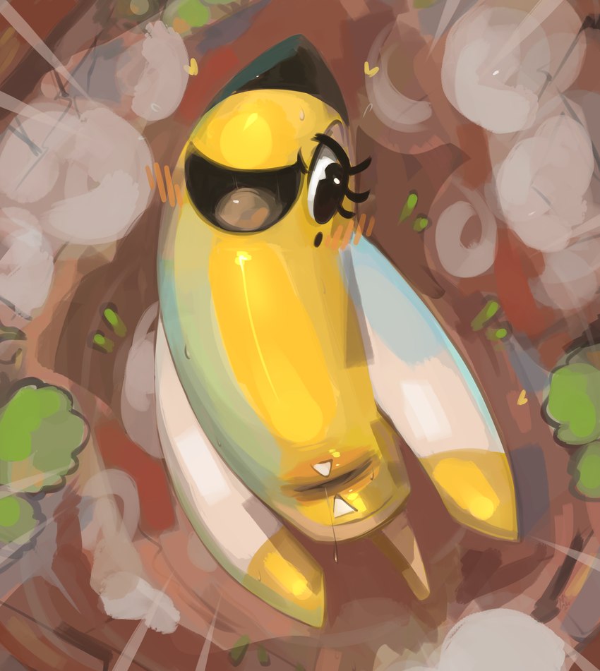 animal_genitalia blush bodily_fluids cloaca detailed_background female feral flying genitals machine open_mouth orange_cloaca outside rocket solo sweat tongue yellow_body metalisk cuphead_(game) ms._chalice living_machine 2024 absurd_res digital_media_(artwork) hi_res