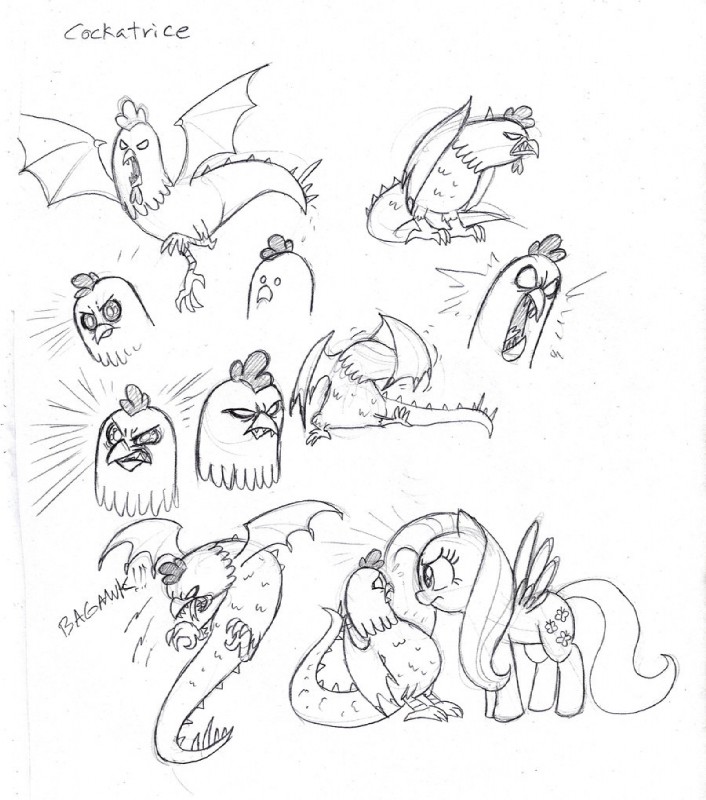 angry duo feathered_wings feathers female feral membrane_(anatomy) membranous_wings quadruped solo_focus stare tail tongue wings mickeymonster european_mythology friendship_is_magic hasbro my_little_pony mythology cockatrice_(mlp) fluttershy_(mlp) avian cockatrice equid equine mammal mythological_avian mythological_creature mythological_equine mythological_scalie pegasus scalie monochrome