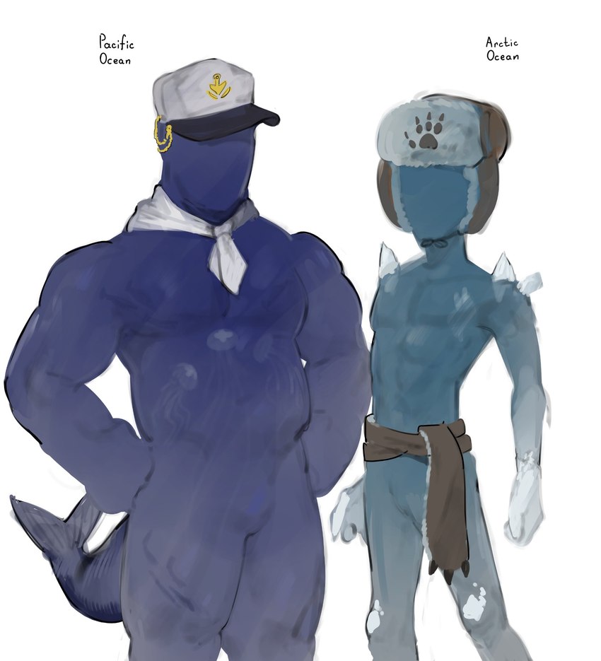 abs blue_body clothing duo featureless_crotch feral fin hat headgear headwear ice male muscular muscular_male nude pecs sash tail tail_fin water kogito animal_humanoid cnidarian elemental_creature elemental_humanoid humanoid ice_creature ice_humanoid jellyfish marine marine_humanoid medusozoan mineral_fauna mineral_humanoid water_creature water_humanoid 2023 cool_colors hi_res