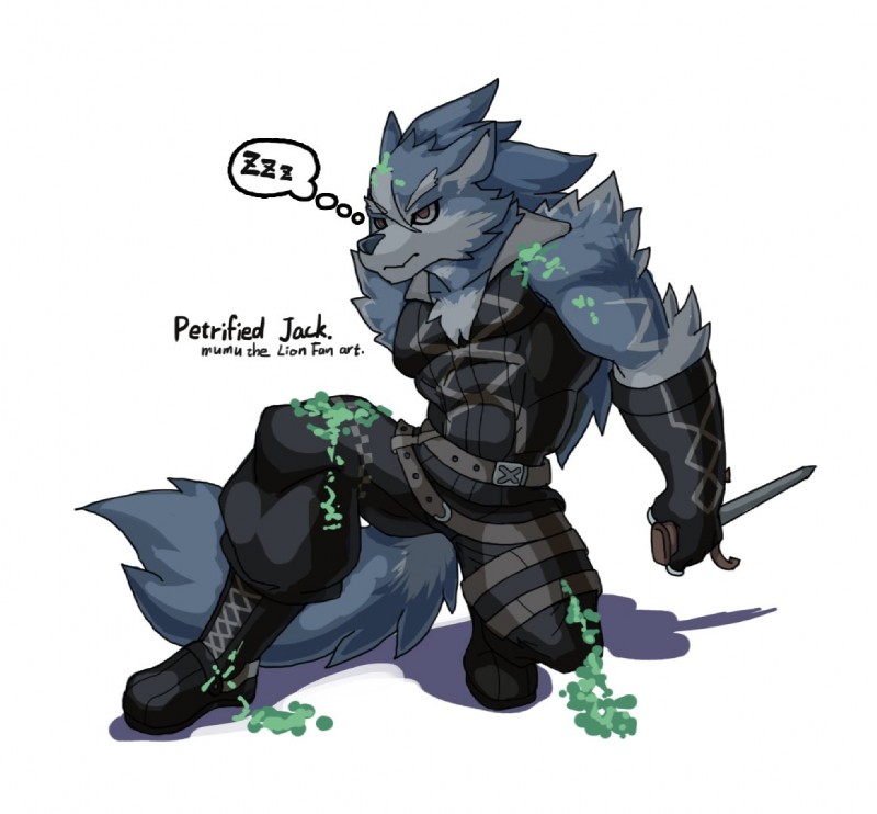 anthro barazoku belt biceps clothed clothing fur gloves hair handwear male melee_weapon muscular muscular_anthro muscular_male solo sword weapon mumu202 wolfmalro cheong_hwan canid canine canis mammal wolf 2018 digital_media_(artwork)