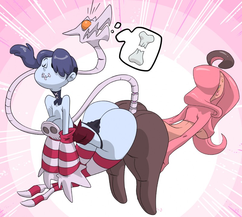 leviathan and squigly (skullgirls and etc) created by slb