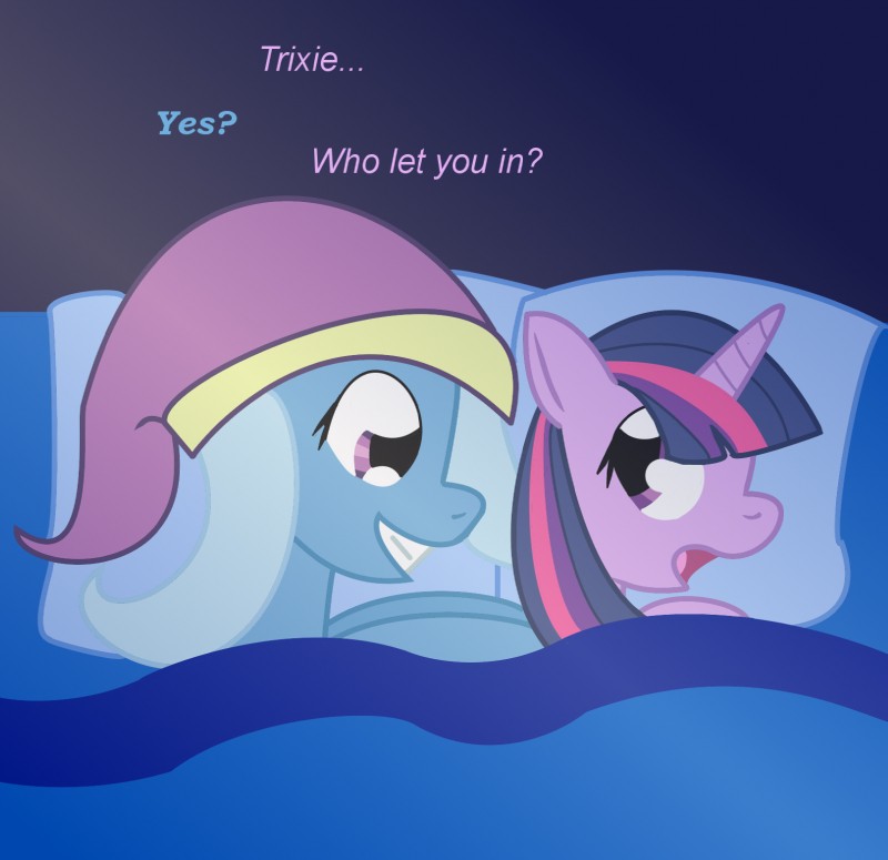 trixie and twilight sparkle (friendship is magic and etc) created by dazed-and-wandering