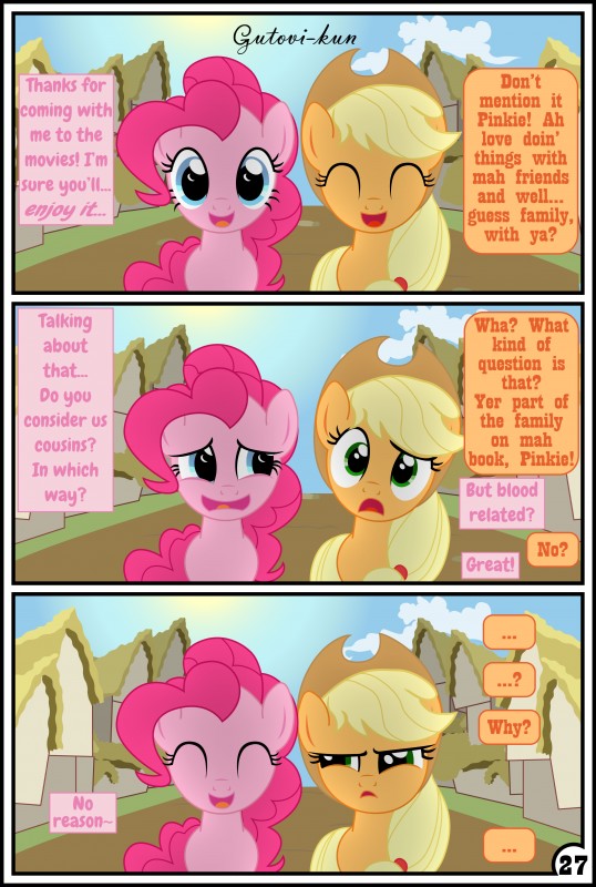 applejack and pinkie pie (friendship is magic and etc) created by gutovi-kun