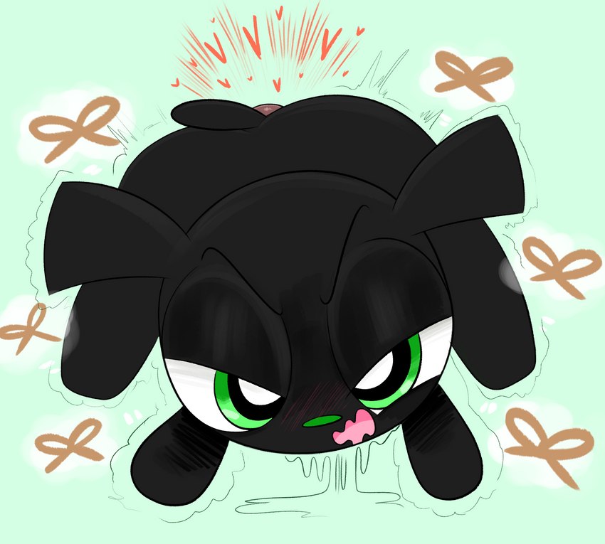 alternate_species ambiguous_penetration aroused bodily_fluids drooling excited female feral genitals penetration saliva solo ota_(artist) cartoon_network powerpuff_girls buttercup_(powerpuff_girls) canid canine canis domestic_dog mammal hi_res source_request