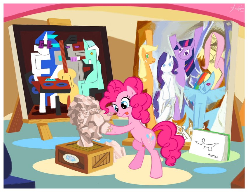 border box clay clay_sculpture container cubism cutie_mark detailed_background easel female feral horn inside looking_at_object mane molding painting pink_body pink_mane sculpting solo standing studio tongue tongue_out white_border wings janeesper friendship_is_magic hasbro my_little_pony mythology applejack_(mlp) fluttershy_(mlp) lyra_heartstrings_(mlp) mane_six_(mlp) octavia_(mlp) pinkie_pie_(mlp) rainbow_dash_(mlp) rarity_(mlp) twilight_sparkle_(mlp) vinyl_scratch_(mlp) earth_pony equid equine horse mammal mythological_creature mythological_equine pegasus pony unicorn 2012 inspired_by_formal_art signature