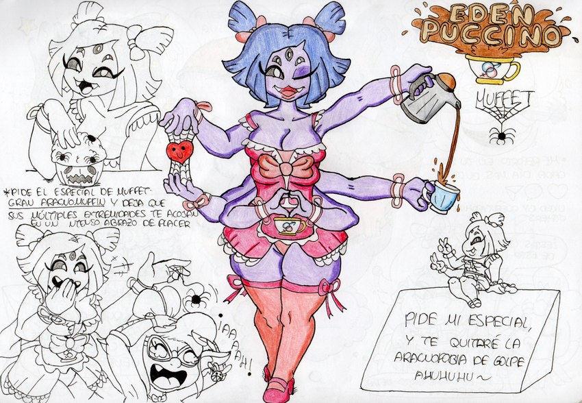 goblinoa and muffet (undertale (series) and etc) created by dibujuani