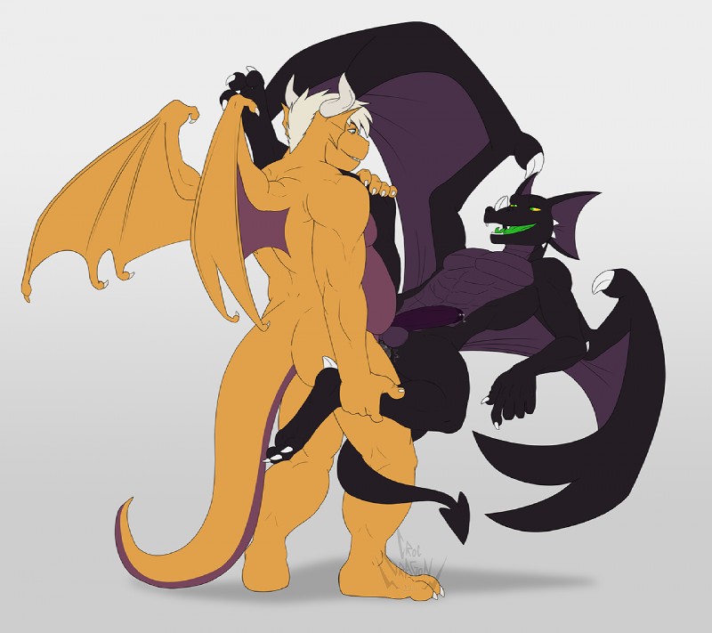 elsydeon kuragari and zeke (mythology) created by crocdragon89