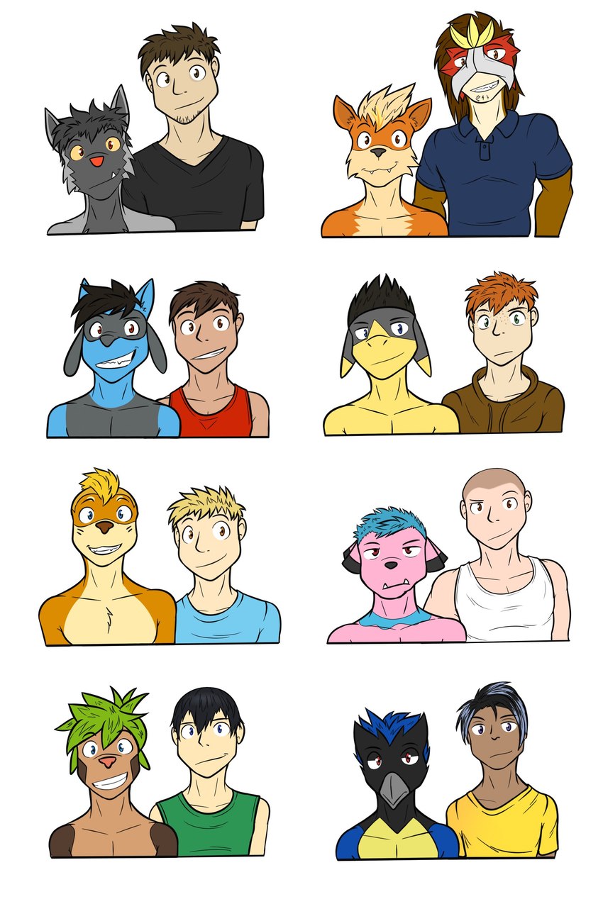 anthro anthrofied clothed clothing fully_clothed group hoodie male nude pokemorph polo_shirt shirt simple_background t-shirt tank_top topwear white_background fuze nintendo pokemon buizel chespin entei generation_1_pokemon generation_2_pokemon generation_3_pokemon generation_4_pokemon generation_6_pokemon generation_8_pokemon growlithe helioptile human legendary_pokemon mammal pokemon_(species) poochyena riolu rookidee snubbull 2:3 absurd_res bust_portrait hi_res multiple_images portrait