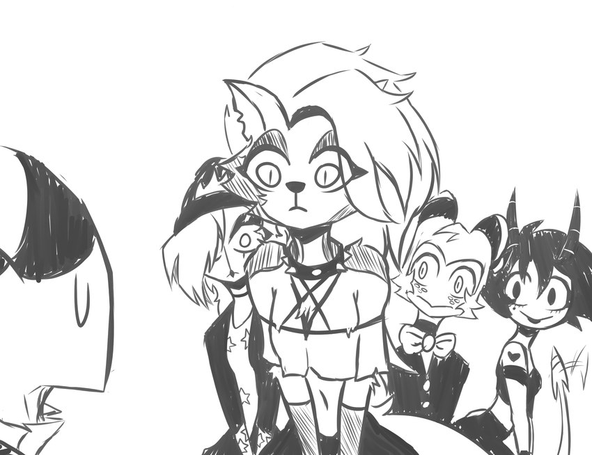 blitzo, loona, millie, moxxie, and octavia (helluva boss and etc) created by leponsart