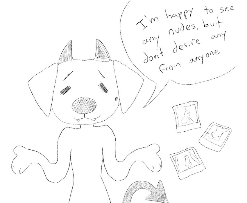 anthro balls butt dialogue erection eyes_closed floppy_ears genitals gesture horn humanoid_genitalia humanoid_penis male male_anthro nude nude_photo penis photo shrug simple_background smile solo spade_tail speech_bubble tail teeth text white_background sebdoggo sebastian_(sebdoggo) canid canine canis demon domestic_dog mammal 2022 black_and_white digital_drawing_(artwork) digital_media_(artwork) english_text hi_res monochrome procreate_(artwork) sketch trans_(lore) trans_man_(lore)