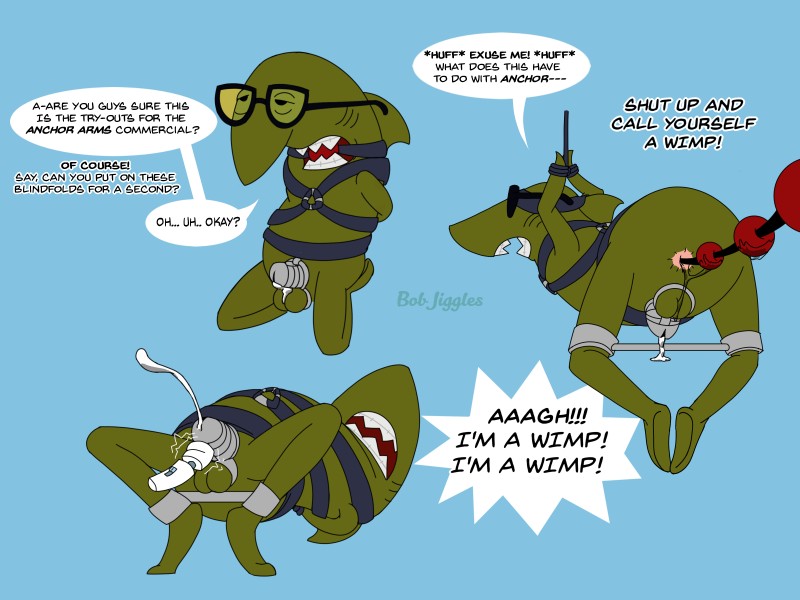 anchor arms shark (spongebob squarepants and etc) created by bob-jiggles