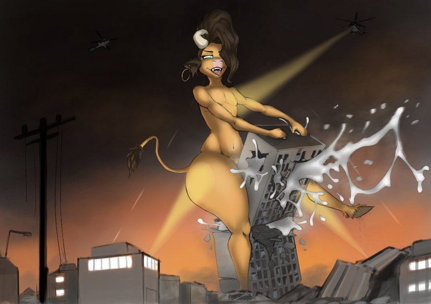 aircraft anthro army aroused big_butt bodily_fluids bottom_heavy brown_hair building building_destruction building_penetrated building_sex butt city cum destruction ejaculation femboy fur genital_fluids genitals hair helicopter hooves horn huge_butt huge_thighs improvised_sex_toy macro male masturbation military nude penis public rampage solo tail tan_body tan_fur thick_thighs vehicle violence wide_hips macromolly molly_(macromolly) bovid bovine cattle highland_cattle mammal digital_media_(artwork)