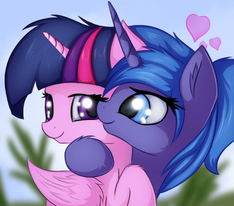 princess luna and twilight sparkle (friendship is magic and etc) created by twiren