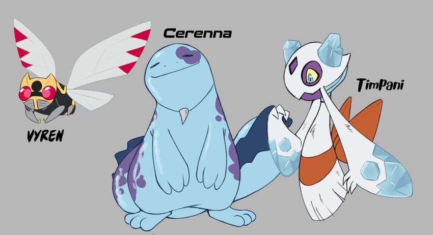 cerenna, timpani, and vyren (nintendo and etc) created by dooblebugs