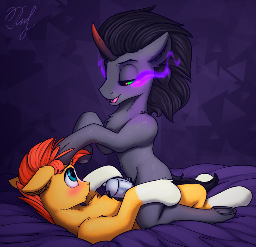 king sombra and sunburst (friendship is magic and etc) created by phenyanyanya