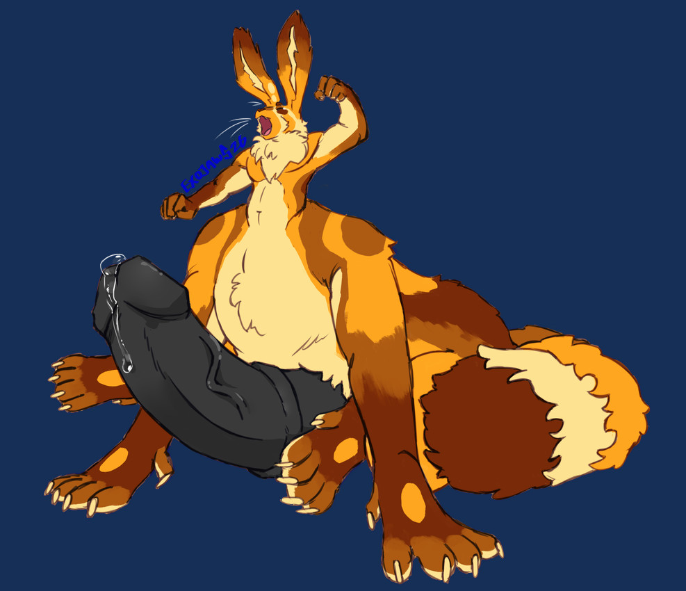 5_fingers 5_toes belly big_ears big_penis black_penis bodily_fluids cheek_tuft chest_tuft countershade_arms countershade_torso countershading dewclaw eyes_closed facial_tuft feet fingers fluffy fluffy_ears fluffy_tail fur genital_fluids genitals huge_penis humanoid_genitalia humanoid_penis hybrid_genitalia hybrid_penis hyper hyper_genitalia hyper_penis leaking_precum long_tail male markings medial_ring medial_ringed_humanoid_penis medial_ringed_hybrid_penis navel neck_tuft open_mouth orange_body orange_fur pecs penis precum simple_background sitting sitting_on_ground solo stretching striped_markings striped_tail stripes tail tail_markings tan_body tan_fur toes transparent_background tuft vein veiny_penis whiskers yawn exojaws quote_(quotethequiet) ailurid hare hybrid lagomorph leporid mammal red_panda taur 2026 absurd_res alpha_channel flat_colors hi_res signature