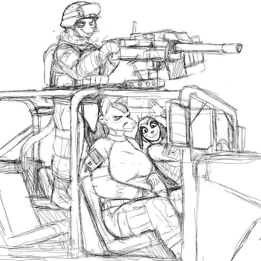 bucky, peggy patterson, and samantha thott (humvee) created by hladilnik