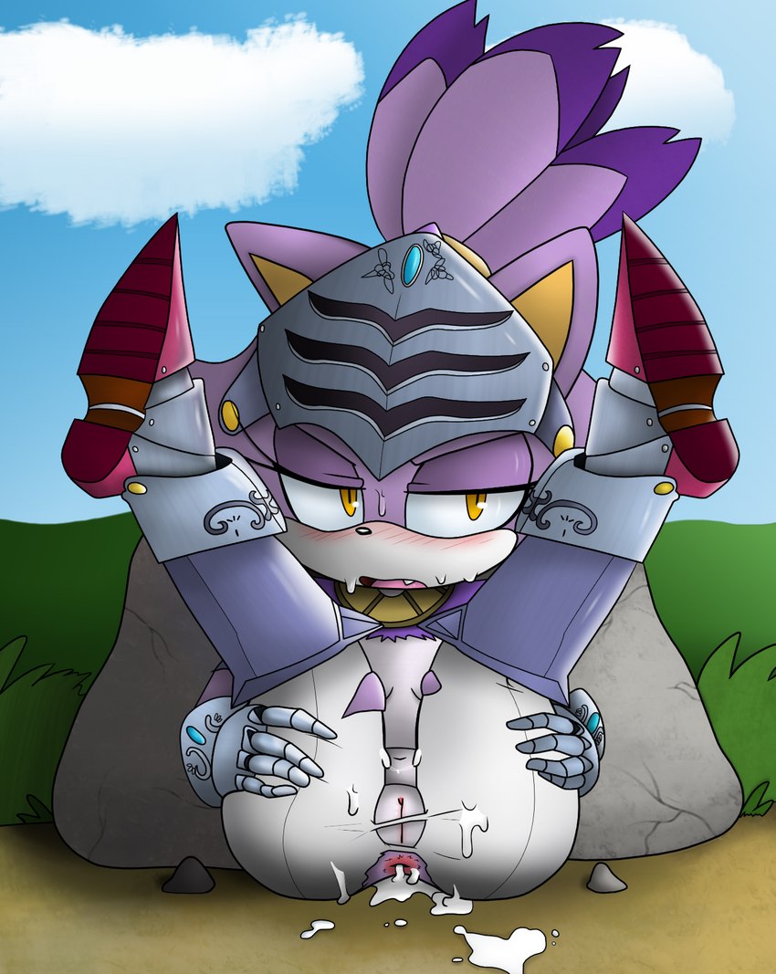 blaze the cat and sir percival (sonic the hedgehog (series) and etc) created by es74 and tenshigarden