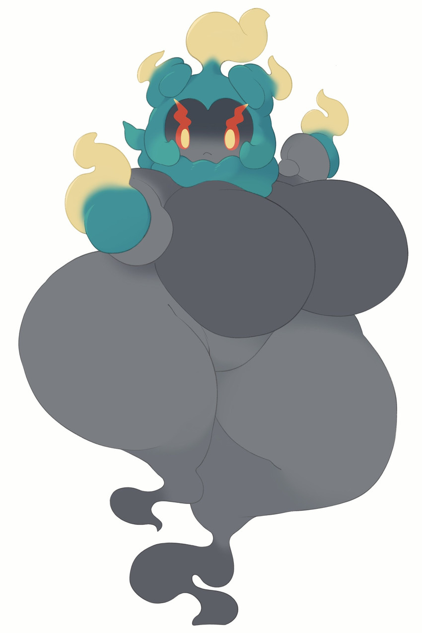 big_breasts biped breasts curvy_figure featureless_breasts featureless_crotch female floating front_view grey_body huge_breasts huge_thighs looking_at_viewer multicolored_body not_furry nude nude_female orange_sclera simple_background solo thick_thighs white_background wide_hips yellow_eyes white_slime_(artist) nintendo pokemon generation_7_pokemon humanoid legendary_pokemon marshadow pokemon_(species) 2025 absurd_res digital_drawing_(artwork) digital_media_(artwork) hi_res