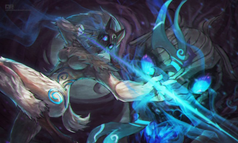 kindred, lamb, and wolf (league of legends and etc) created by monorirogue