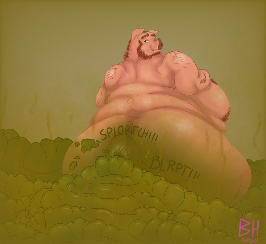 anthro anus belly big_butt bodily_fluids butt facial_hair feces greasy huge_butt hyper hyper_butt male obese obese_anthro obese_male overweight overweight_anthro overweight_male puffy_anus scatplay smelly solo sweat boghog boris_(boghog) domestic_pig mammal suid suine sus_(pig) hi_res