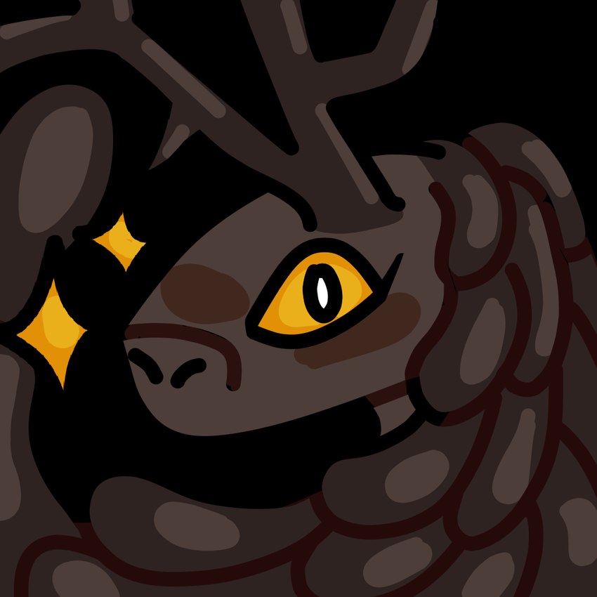 anthro antlers brown_body eyelashes female hair horn long_hair star yellow_eyes iloveslutyshortstax rain_world videocult rain_deer_(rain_world)