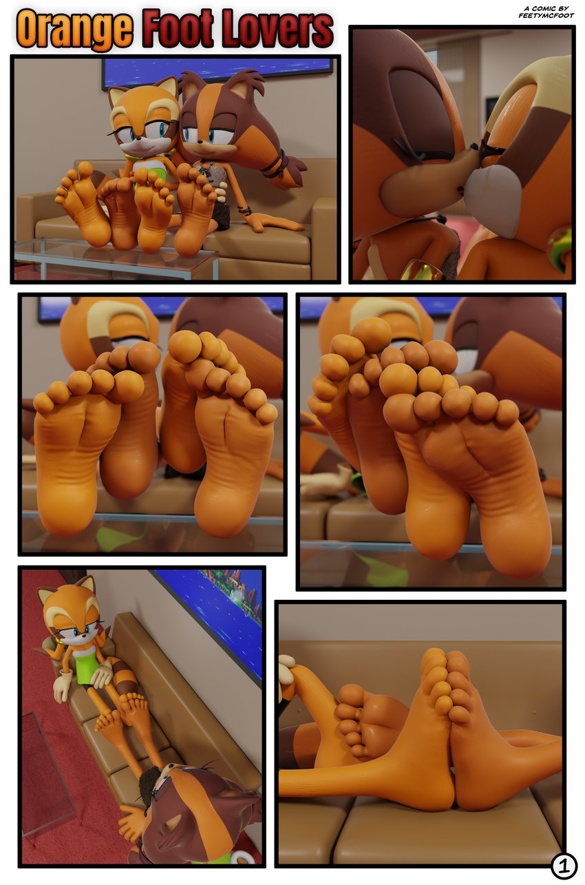 5_toes anthro bedroom_eyes duo feet feet_together female female/female foot_against_foot foot_fetish foot_focus foot_play footsie furniture humanoid_feet kissing narrowed_eyes plantigrade seductive sitting sofa soles text toes feetymcfoot sega sonic_boom sonic_the_hedgehog_(series) marine_the_raccoon sticks_the_jungle_badger badger mammal mustelid musteline procyonid raccoon 3d_(artwork) absurd_res comic digital_media_(artwork) english_text hi_res