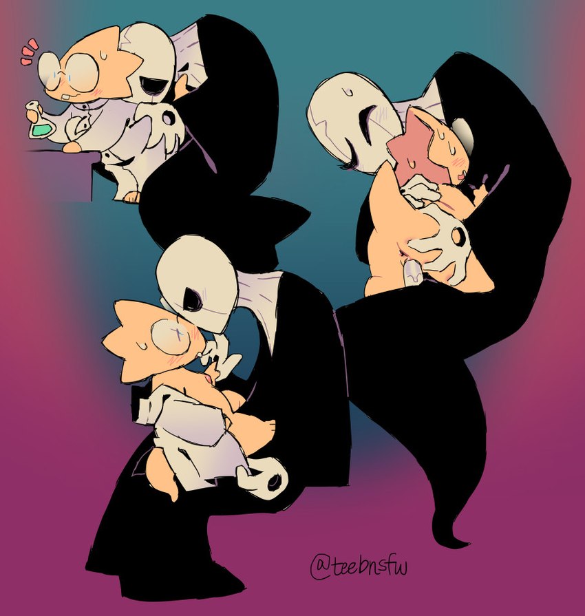 alphys and gaster (undertale (series) and etc) created by teebsly
