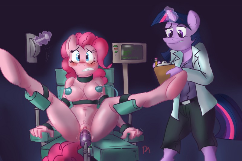 pinkie pie and twilight sparkle (friendship is magic and etc) created by bluecoffeedog