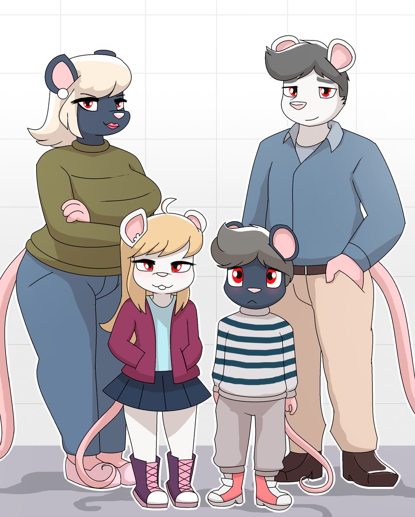 anthro clothed clothing family family_photo female group male male/female married_couple mature_anthro mature_female pose standing young young_anthro young_female young_male pencil_bolt beau_johnson_(pencil_bolt) magnolia_johnson_(pencil_bolt) matilda_johnson_(pencil_bolt) rockie_johnson_(pencil_bolt) mammal murid murine rat rodent absurd_res hi_res