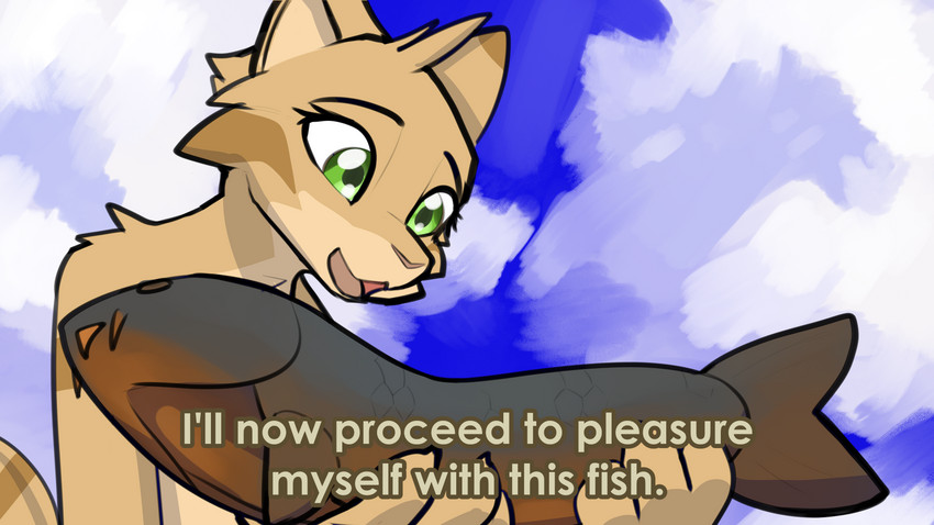 pizzacat (i'll now proceed to pleasure myself with this fish) created by zhanbow