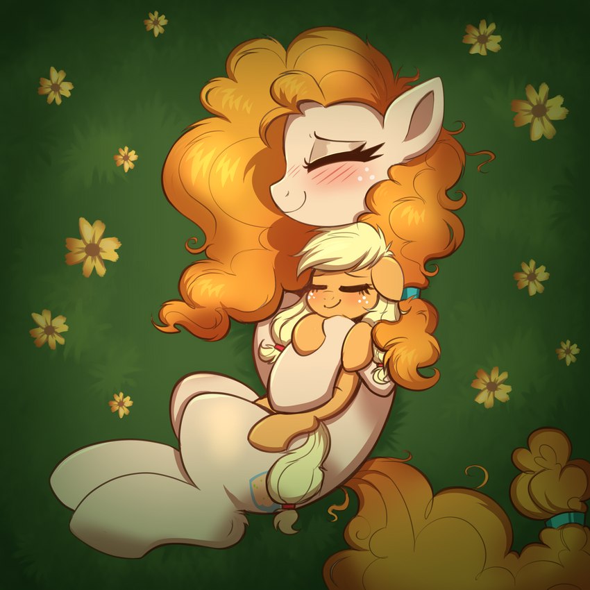 blonde_hair blush eyes_closed female feral hair orange_hair sleeping confetticakez friendship_is_magic hasbro my_little_pony applejack_(mlp) pear_butter_(mlp) earth_pony equid equine horse mammal pony 1:1 absurd_res hi_res daughter_(lore) mother_(lore) mother_and_child_(lore) mother_and_daughter_(lore) parent_(lore) parent_and_child_(lore) parent_and_daughter_(lore)